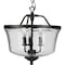 Progress Lighting Bowman Collection Black Three-Light Semi-Flush Convertible P350148-031 - alternate 2